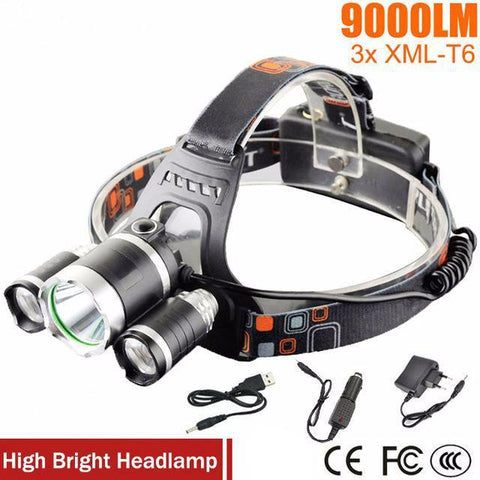 LED Rechargeable Headlight Set