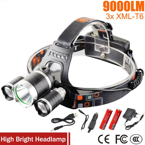 LED Rechargeable Headlight Set