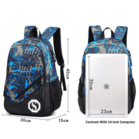3-in-1 Luminous with USB Charging Backpack