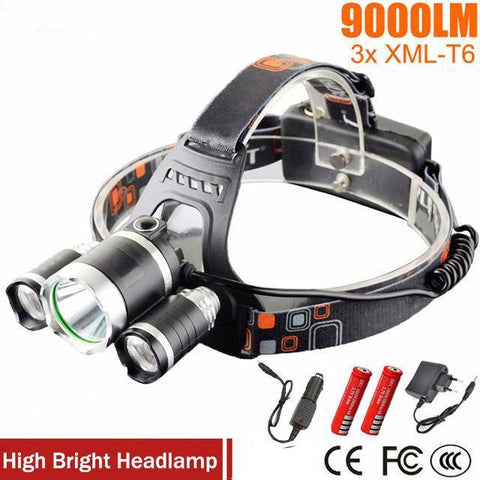 LED Rechargeable Headlight Set